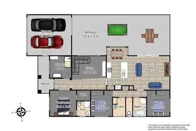 Floorplan of Homely house listing, 21 Phoenix Avenue, Cranbourne VIC 3977