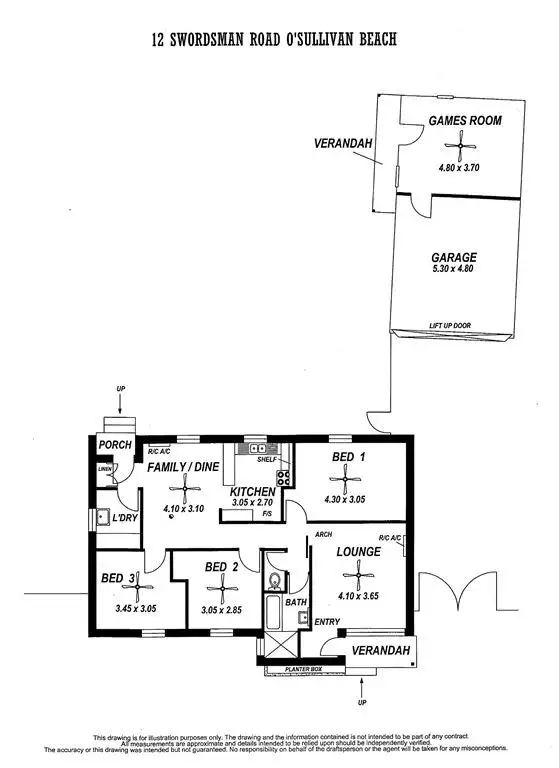 Floorplan of Homely house listing, 12 Swordsman Rd, O'sullivan Beach SA 5166