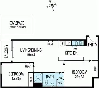 Floorplan of Homely apartment listing, 706V/162 Albert Street, East Melbourne VIC