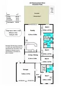 Floorplan of Homely house listing, 24 Palamountain Drive, Evanston Park SA 5116