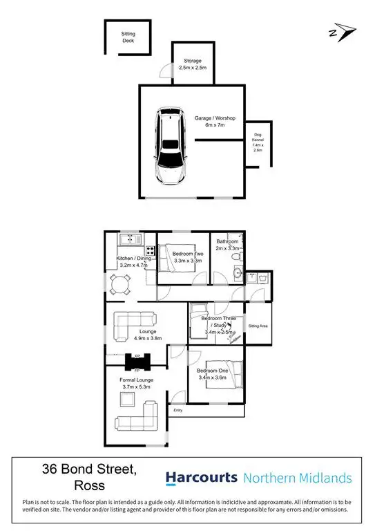 Floorplan of Homely house listing, 36 Bond Street, Ross TAS 7209