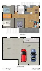 Floorplan of Homely house listing, 3 Woolford Place, Manly West QLD 4179