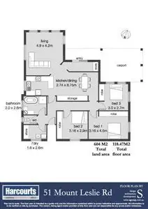 Floorplan of Homely house listing, 51 Mt Leslie Road, Prospect Vale TAS 7250