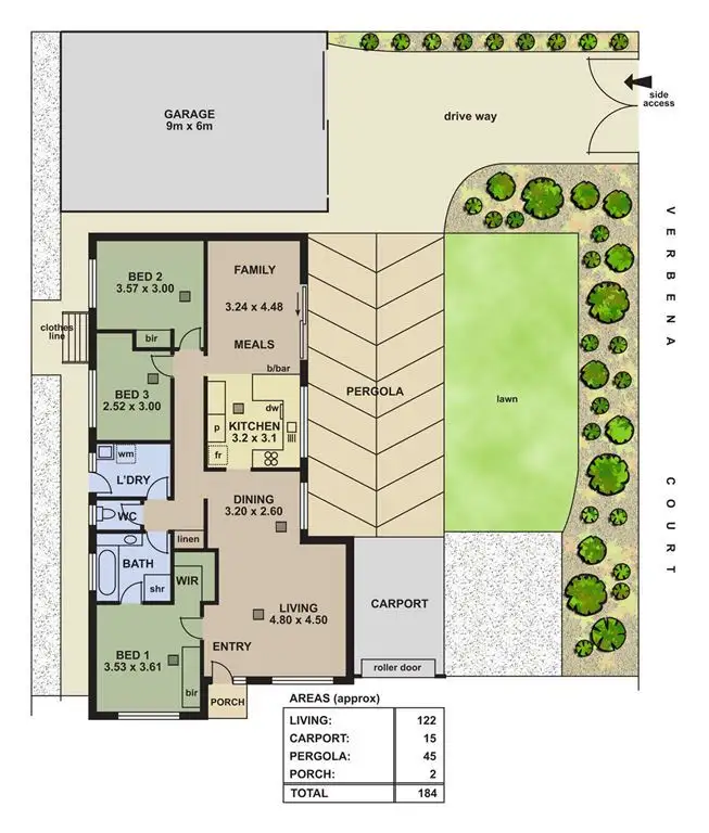 Floorplan of Homely house listing, 6 Diosma Drive, Morphett Vale SA 5162