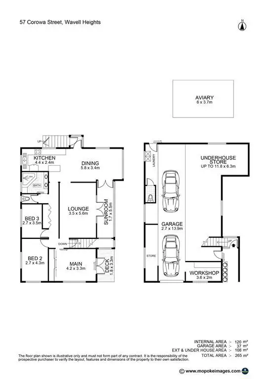 Floorplan of Homely house listing, 57 Corowa Street, Wavell Heights QLD 4012
