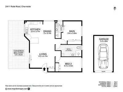 Floorplan of Homely unit listing, 2/411 Rode Road, Chermside QLD 4032