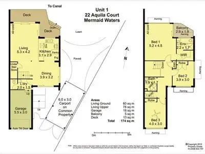 Floorplan of Homely block of units listing, 1/22 Aquila Court, Mermaid Waters QLD 4218