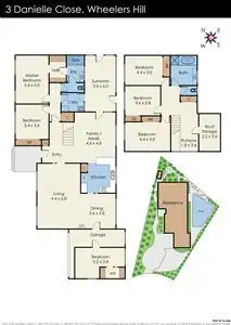 Floorplan of Homely house listing, 3 Danielle Close, Wheelers Hill VIC 3150