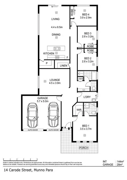 Floorplan of Homely house listing, 14 Carode Street, Munno Para West SA 5115