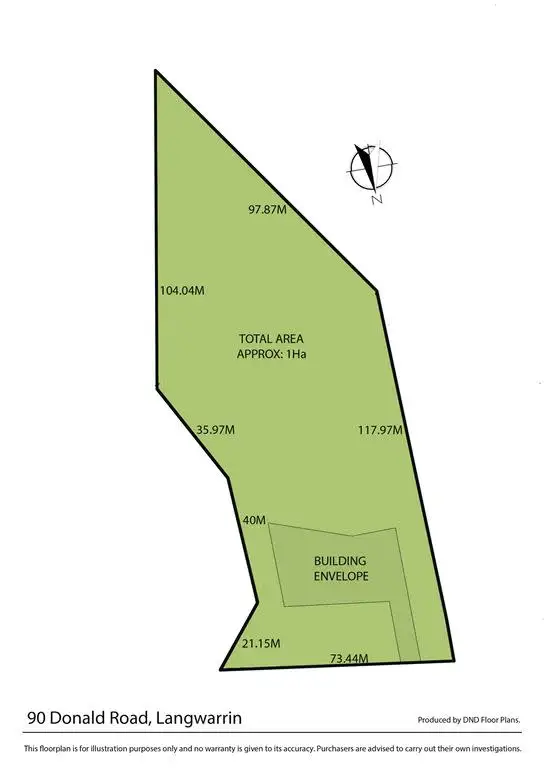 Floorplan of Homely land listing, 90 Donald Road, Langwarrin VIC 3910