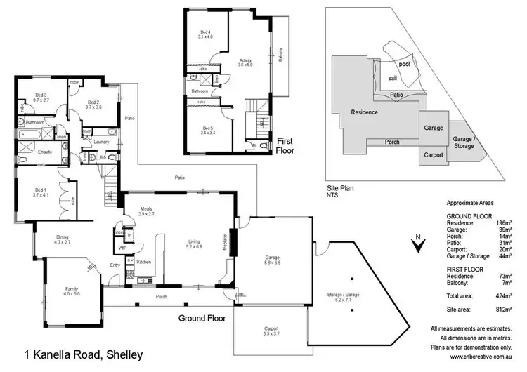 Floorplan of Homely house listing, 1 Kanella Road, Shelley WA 6148