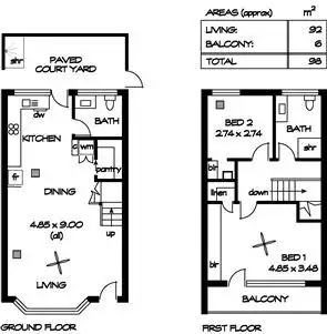 Floorplan of Homely townhouse listing, 3/6 Tingira Place, Semaphore Park SA 5019