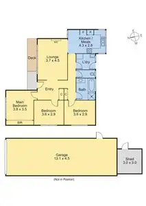 Floorplan of Homely house listing, 5 Hensley Road, Lalor VIC 3075