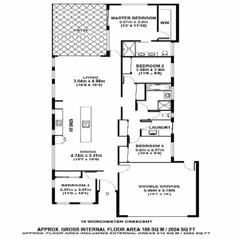 Floorplan of Homely house listing, 19 Worchester Crescent, Wakerley QLD 4154