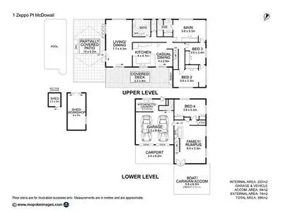 Floorplan of Homely house listing, 1 Zeppo Place, Mcdowall QLD 4053