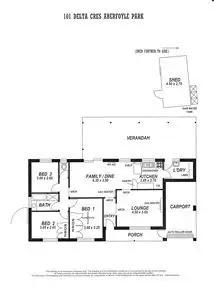 Floorplan of Homely house listing, 101 Delta Crescent, Aberfoyle Park SA 5159