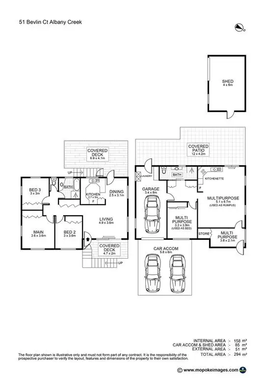 Floorplan of Homely house listing, 51 Bevlin Court, Albany Creek QLD 4035