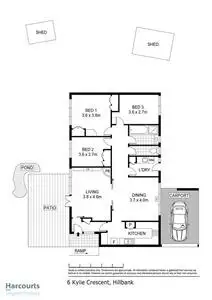 Floorplan of Homely house listing, 6 Kylie Crescent, Hillbank SA 5112