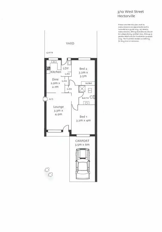 Floorplan of Homely unit listing, 3/10 West Street, Hectorville SA 5073