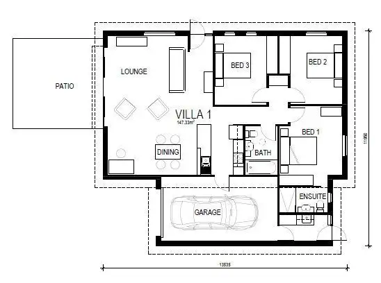 Floorplan of Homely unit listing, 1-3/22-24 East Derwent Highway, Rose Bay TAS 7015