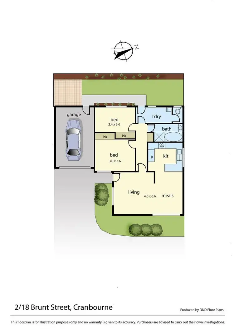 Floorplan of Homely unit listing, 2/18 Brunt Street, Cranbourne VIC 3977