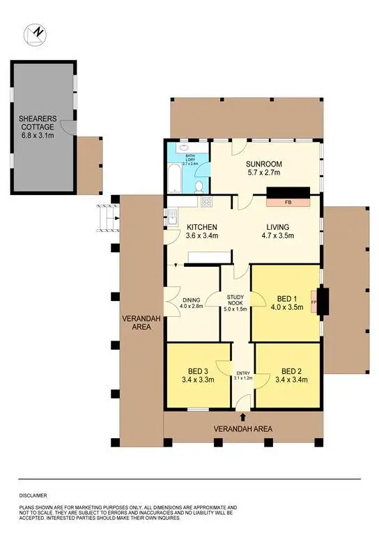 Floorplan of Homely rural property listing, 4140 Creswick - Newstead Road, Allendale VIC 3364
