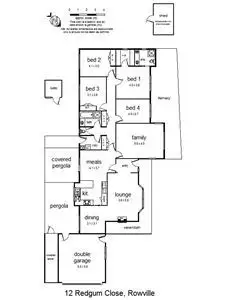 Floorplan of Homely house listing, 12 Redgum Court, Rowville VIC 3178