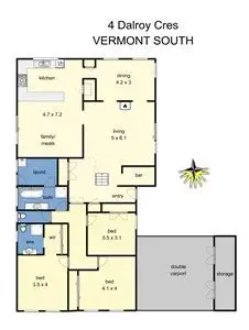 Floorplan of Homely house listing, 4 Dalroy Crescent, Vermont South VIC 3133