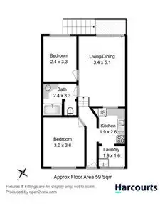 Floorplan of Homely unit listing, 2/4 Chatterton Court, Claremont TAS 7011