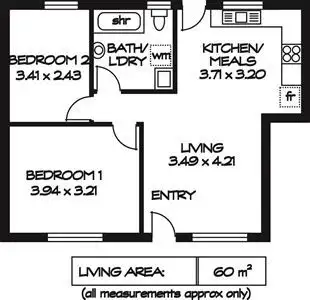 Floorplan of Homely block of units listing, 407 Churchill Road, Kilburn SA 5084