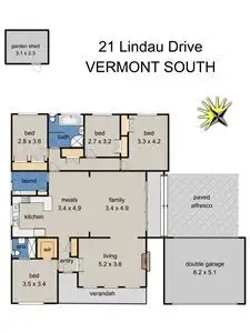 Floorplan of Homely house listing, 21 Lindau Drive, Vermont South VIC 3133