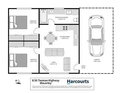 Floorplan of Homely unit listing, 8/26 Tasman Highway, Waverley TAS 7250