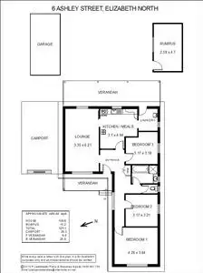 Floorplan of Homely house listing, 6 Ashley Street, Elizabeth North SA 5113