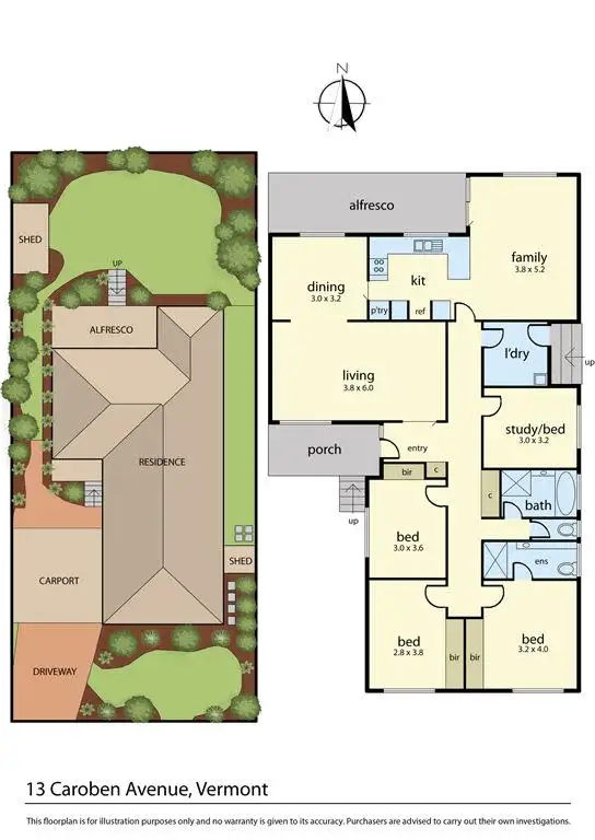 Floorplan of Homely house listing, 13 Caroben Avenue, Vermont VIC 3133