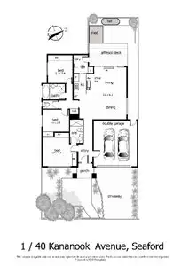 Floorplan of Homely unit listing, 1/40 Kananook Avenue, Seaford VIC