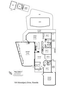 Floorplan of Homely house listing, 164 Waradgery Drive, Rowville VIC 3178