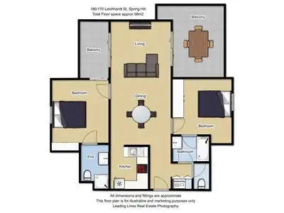 Floorplan of Homely apartment listing, 186/170 Leichhardt Street, Spring Hill QLD 4000