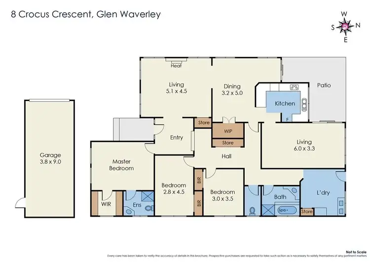 Floorplan of Homely house listing, 8 Crocus Crescent, Glen Waverley VIC 3150
