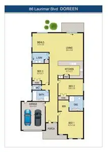 Floorplan of Homely house listing, 86 Laurimar Boulevard, Doreen VIC 3754