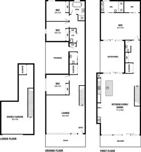 Floorplan of Homely townhouse listing, 43A Franklin Parade, Encounter Bay SA