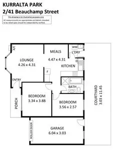 Floorplan of Homely unit listing, 2/41 Beauchamp Street, Kurralta Park SA 5037
