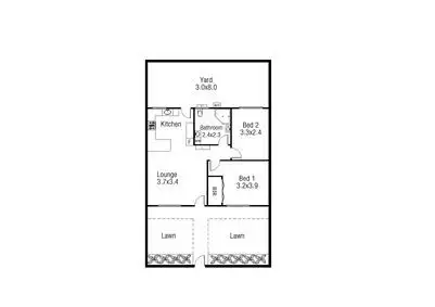 Floorplan of Homely unit listing, 2/5 Roebuck Street, Mile End SA 5031