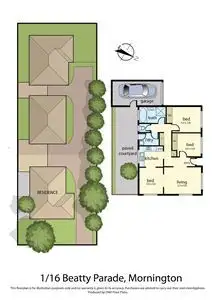Floorplan of Homely house listing, 1/16 Beatty Parade, Mornington VIC 3931