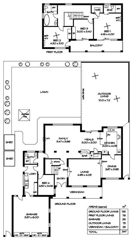 Floorplan of Homely house listing, 3 Pyers Court, West Lakes SA 5021
