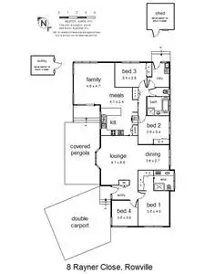 Floorplan of Homely house listing, 8 Rayner Close, Rowville VIC 3178