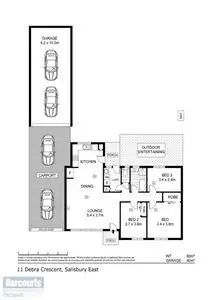 Floorplan of Homely house listing, 11 Debra Crescent, Salisbury East SA 5109