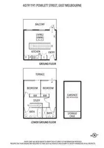 Floorplan of Homely apartment listing, 407P/191 Powlett Street, East Melbourne VIC 3002
