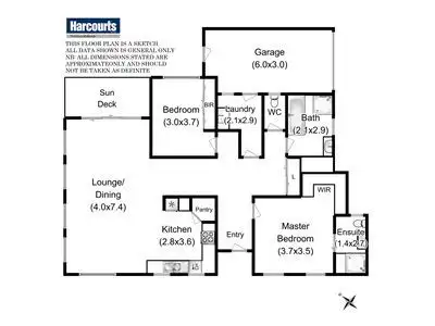 Floorplan of Homely unit listing, 2/49a Cambock Lane East, Evandale TAS 7212