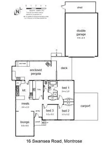 Floorplan of Homely house listing, 16 Swansea Road, Montrose VIC 3765