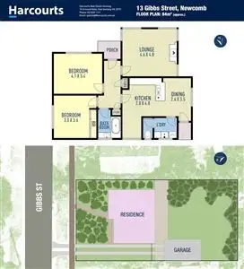 Floorplan of Homely house listing, 13 Gibbs Street, Newcomb VIC 3219